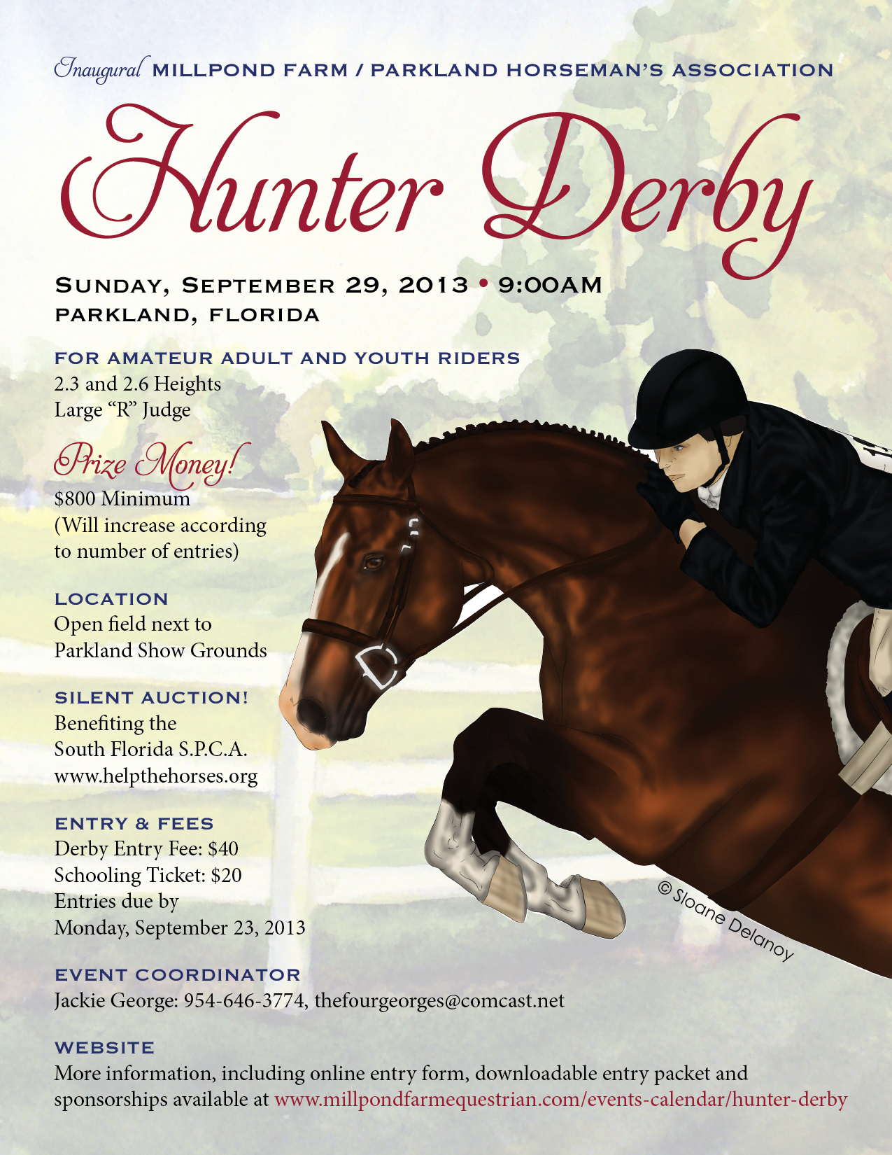 Millpond Farm/PHA Hunter Derby & Silent Auction Benefiting SFSPCA
